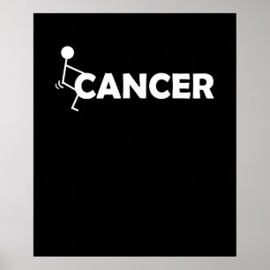 Affiche F Cancer Funny Stick figure Vis Hump It
