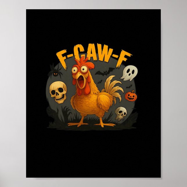 Affiche F-Caw-F Chicken Classic Minimal Clean (Devant)