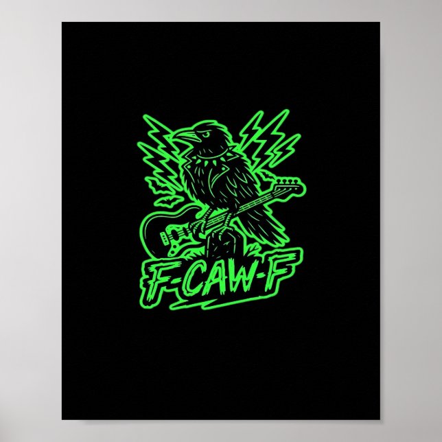 Affiche F-Caw-F Chicken Classic Minimal Clean (Devant)