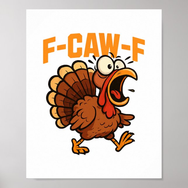 Affiche F-caw-f Citation drôle de poulet humour Citation C (Devant)