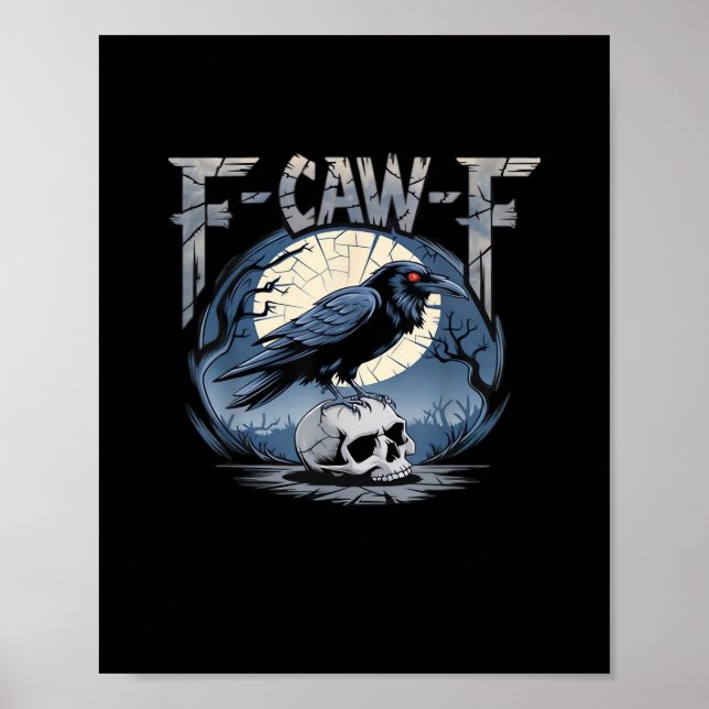 Affiche F-Caw-F Corbeau Classique au Clair de Lune (Devant)