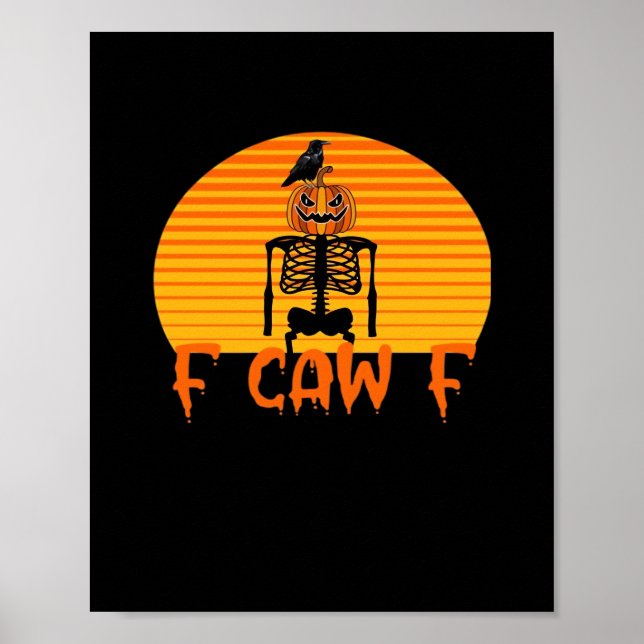Affiche F-Caw-F Corbeau Classique Esthétique Décontracté (Devant)