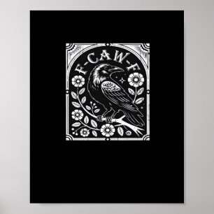Affiche F-Caw-F Crow Aesthetic Casual