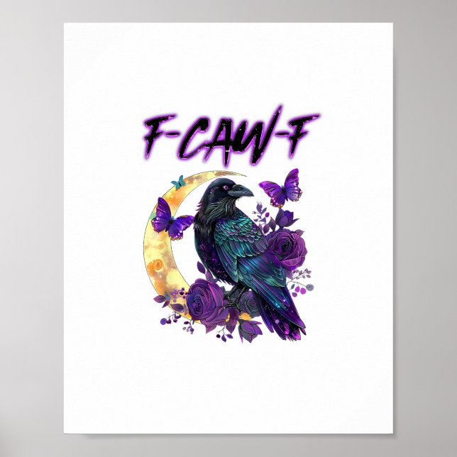 Affiche F-Caw-F Drôle de Corbeau Corneille Saison Effrayan (Devant)