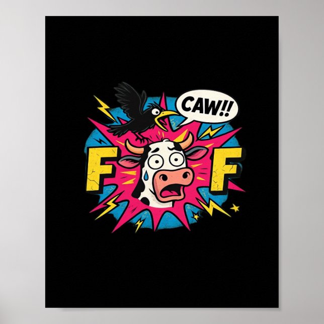 Affiche F-Caw-F esthétique unique (Devant)