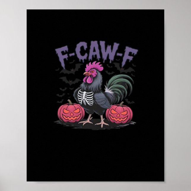 Affiche F Caw F Funny Chicken Classic Simple Clean Style (Devant)