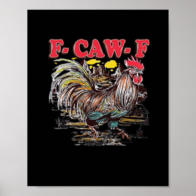 Affiche F-Caw-F Hei Hei Moana Rooster Classic Funny Graphi (Devant)