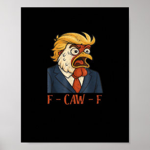 Affiche F Caw F Poulet Drôle Classique Style Vintage Cool