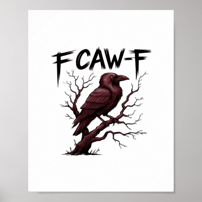 Affiche F-Caw-F Raven Classique (Devant)
