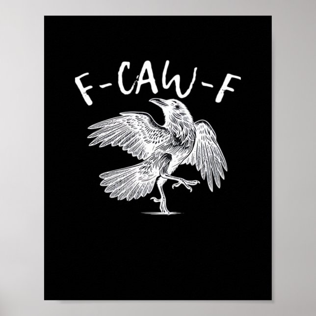 Affiche F-Caw-F Raven Vintage Graphic (Devant)