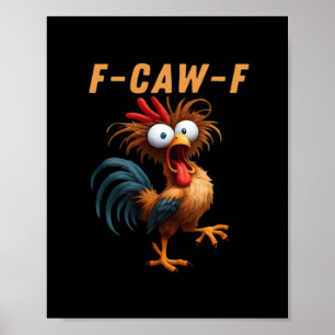 Affiche F-Caw-F Style gothique corbeau humour drôle vintag