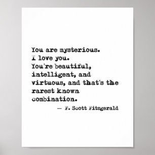 Affiche F Scott Fitzgerald Quote