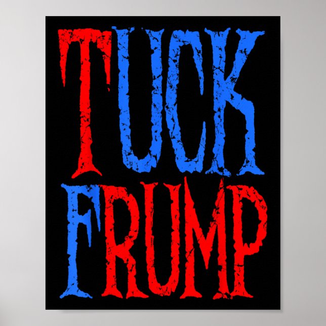 Affiche F Trump, patriote américain, protestation astucieu (Devant)