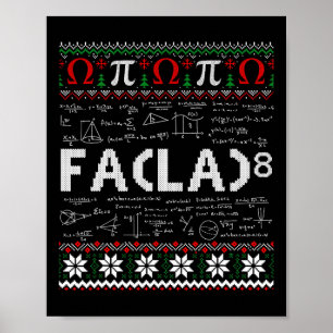 Affiche Fa (la)8 Funky Christmas Père Noël Fa La Math Ense