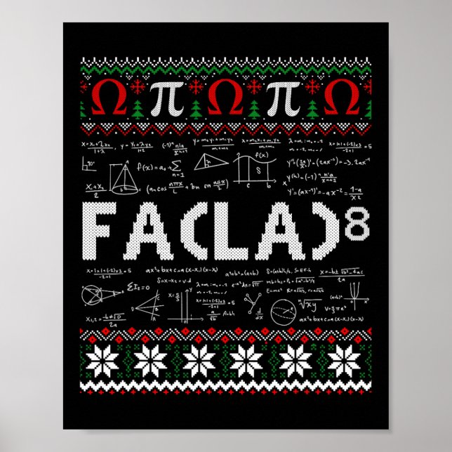 Affiche Fa (la)8 Funky Christmas Père Noël Fa La Math Ense (Devant)