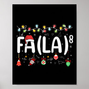 Affiche Fa (la)8 Funky Christmas Père Noël Fa La Math Ense