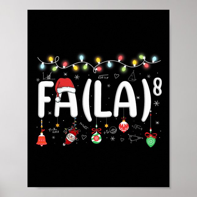 Affiche Fa (la)8 Funky Christmas Père Noël Fa La Math Ense (Devant)