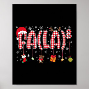 Affiche Fa (la)8 Funny Christmas Père Noël Fa La Math Ense