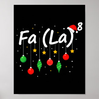Affiche Fa (la) 8 Funny Christmas Santa Fa La Math Teacher