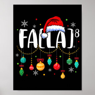 Affiche Fa (la) 8 Noël drôle Santa Fa La Prof de Maths