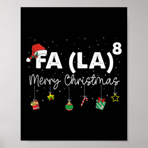 Affiche Fa (la)8 Noël Funny Père Noël Fa La Math Enseignan