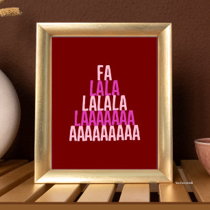 Affiche Fa La La Chant Festif Typographie Géométrique Sapi