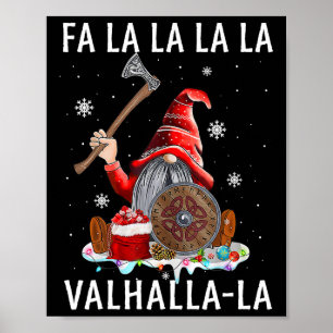 Affiche Fa La Valhalla Xmas Gnome Beard Viking Arme C