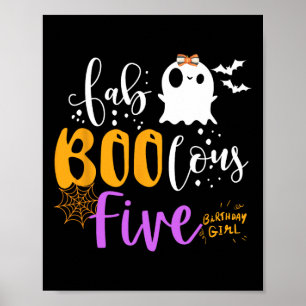 Affiche Fab Boo Lous 5 ans Ghost Boo Halloween 5th Bi