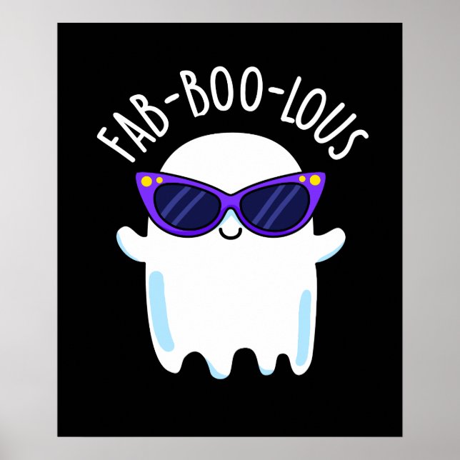 Affiche Fab-Boo-Lous Funny Ghost Pun Dark BG (Devant)