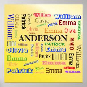 Affiche Fab Family Cool Word Cloud