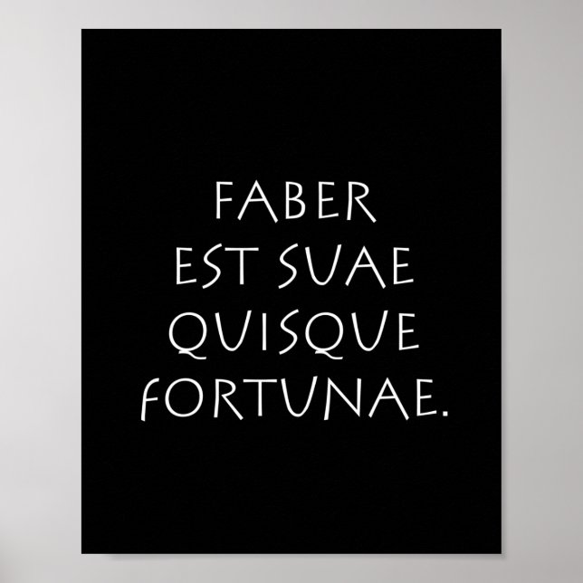 Affiche Faber est suae quisque fortunae (Devant)