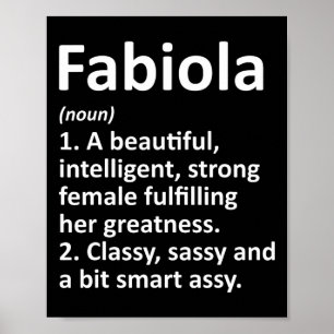 Affiche Fabiola Définition Nom personnalisé Funny Christm
