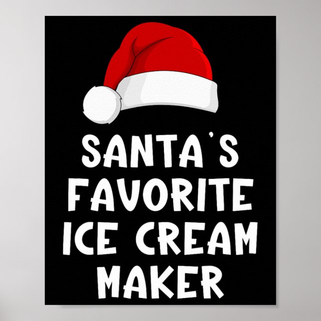 Affiche Fabricant de glace préféré du Père Noël de Noël Dr (Devant)