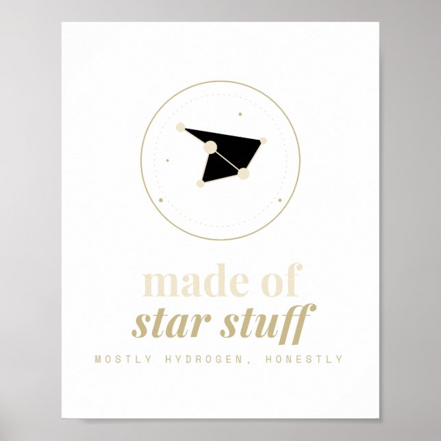 Affiche Fabriqué à partir de trucs d'étoiles Astronomie cé (Devant)