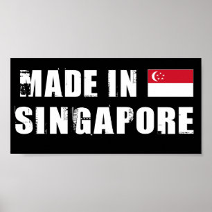 Affiche Fabriqué à Singapour