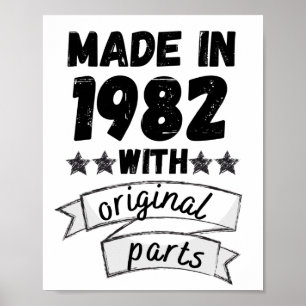 Affiche fabriqués en 1982 avec pièces d'origine,