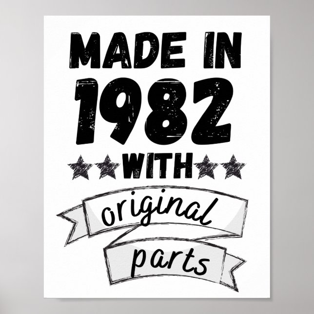 Affiche fabriqués en 1982 avec pièces d'origine, (Devant)