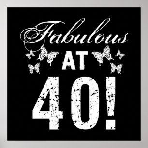 Affiche Fabuleux 40e anniversaire pour elle