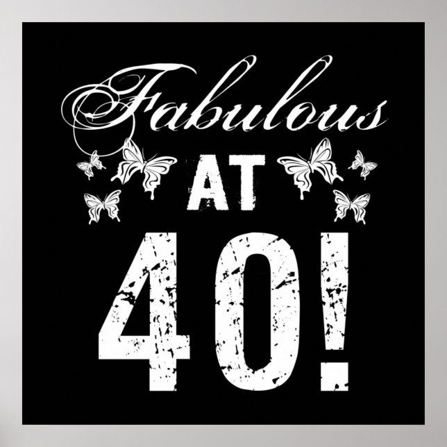 Affiche Fabuleux 40e anniversaire pour elle (Devant)