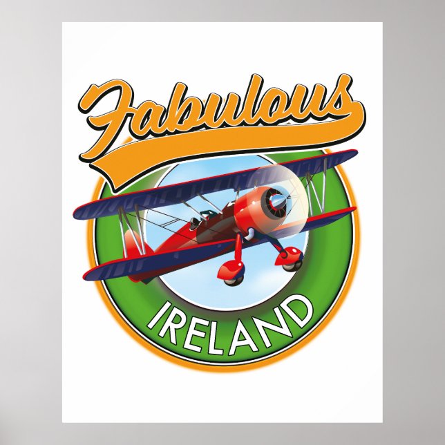 Affiche fabuleux patch de voyage en Irlande. (Devant)