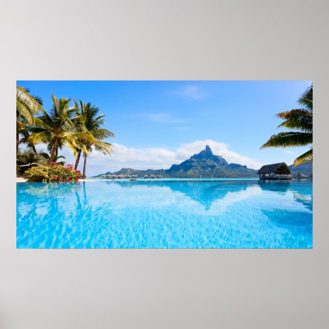 Affiche Fabuleux paysage marin tropical (Devant)