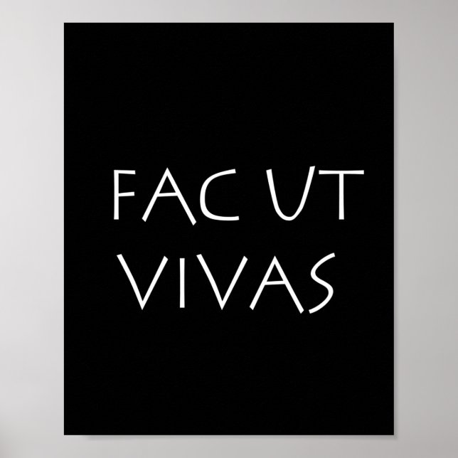 Affiche Fac ut vivas (Devant)