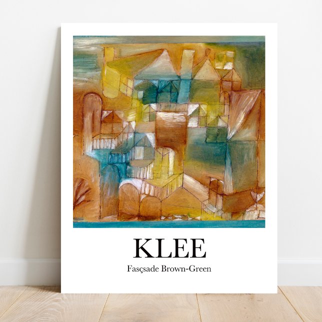 Affiche Façade Brown-verte par Paul Klee (Klee's Fasçade Brown-Green: Own the abstract masterpiece! )