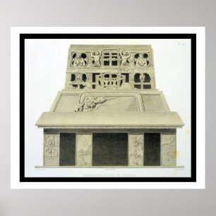 Affiche Façade du temple du Sun, Palenque, plat 2