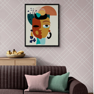 Affiche Face 2 face Boho Abstrait