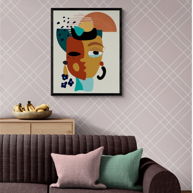 Affiche Face 2 face Boho Abstrait (Créateur téléchargé)