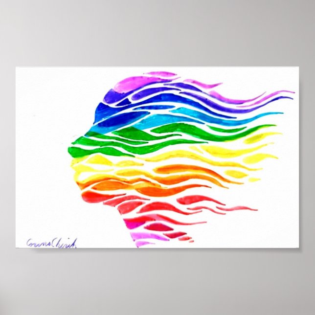Affiche Face arc-en-ciel (Devant)