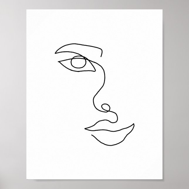 Affiche Face de contour d'une ligne 2 (Devant)