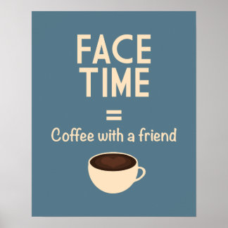 Affiche FaceTime = Café avec un ami