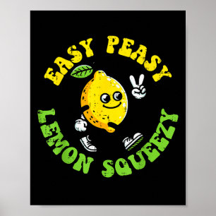 Affiche Facile Petit Citron Pressé Paix Drôle Dire Hommes